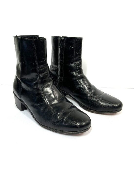 Florsheim Duke Boots Mens Size 8.5 D Black Leather Zip Side main image 5